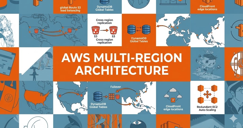 Domestika multi-region AWS infrastructure architecture diagram