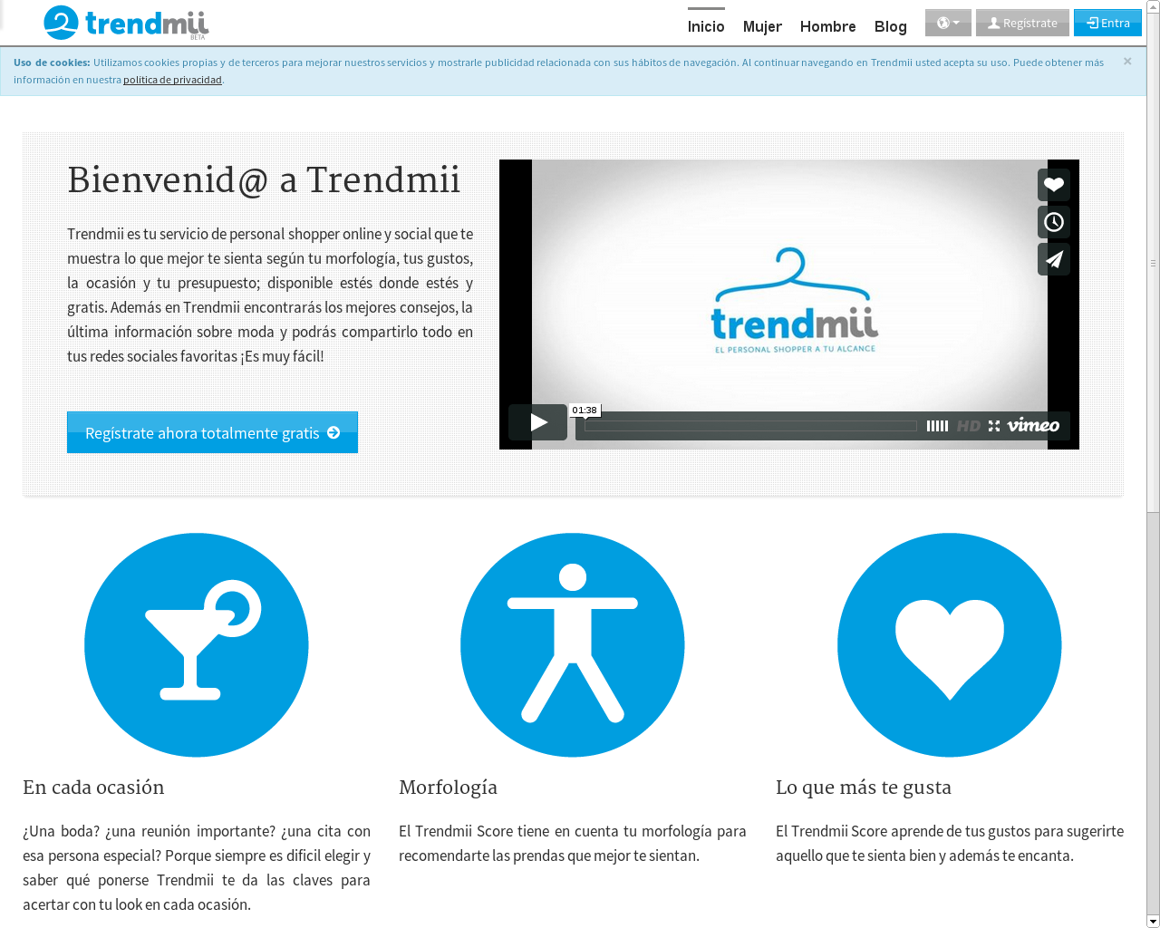 Trendmii Fashion Platform Homepage